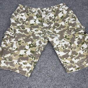 Gold Label Brand Cargo Shorts Mens 38  (Fits 34) Digital Camo Utility Pockets